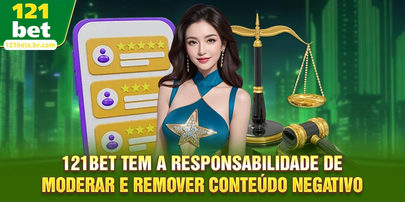 121bet tem a responsabilidade de moderar e remover conteúdo negativo