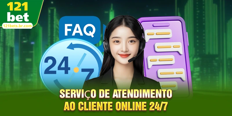 Serviço de atendimento ao cliente online 24/7